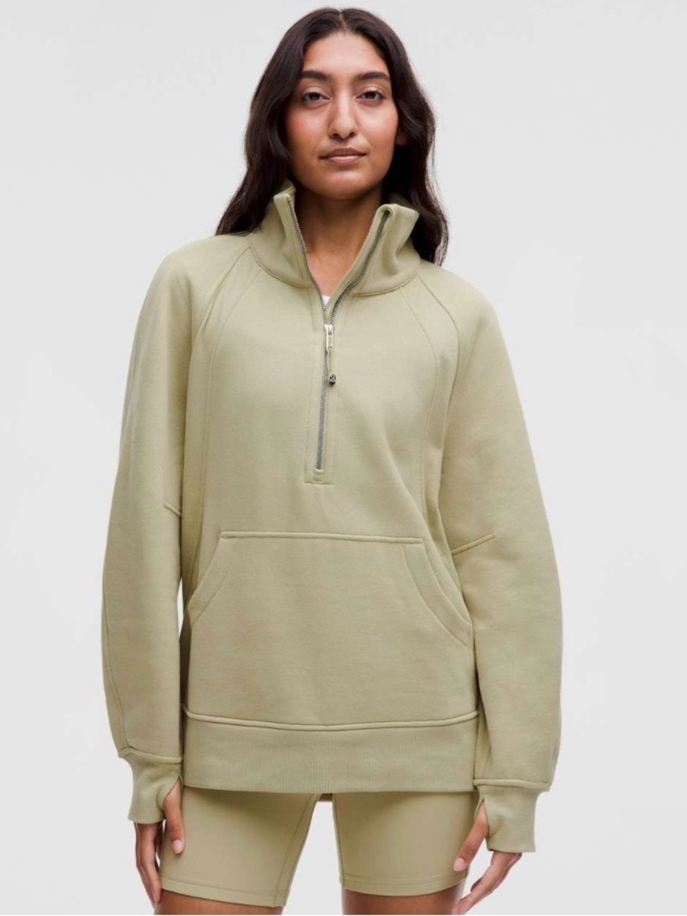 lululemon Scuba Oversized Funnel Neck Sweatshirt (Honeydew /Green) NWT